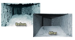 before and after duct cleaning